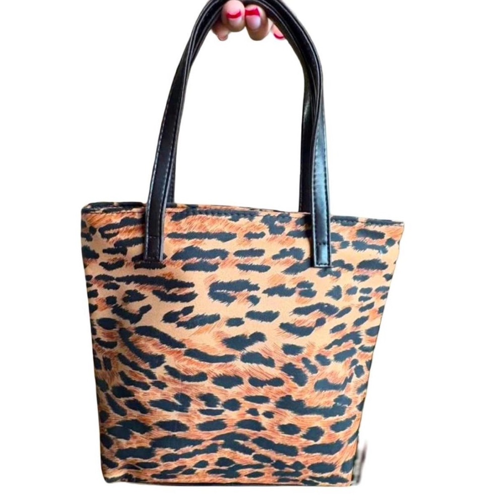 Estee Lauder Leopard Print Mini Bag with Black Handles